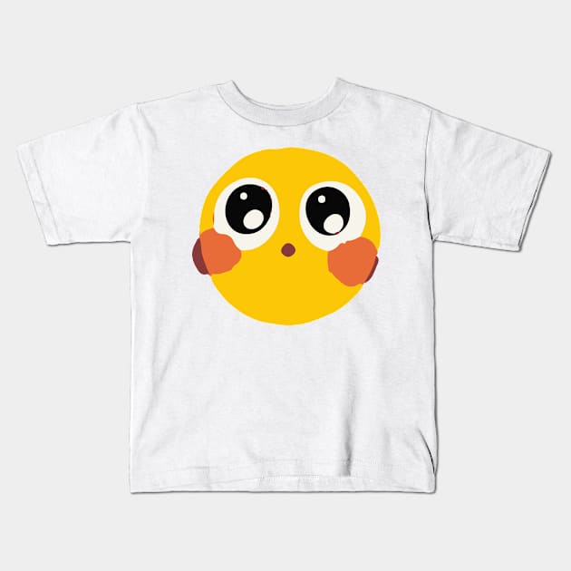 Cute Face Kids T-Shirt by Joker & Angel